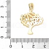 Brass Micro Pave Clear Cubic Zirconia Pendants KK-D357-21A-G-3