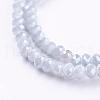 Imitation Jade Faceted Rondelle Electroplate Glass Bead Strands X-EGLA-D020-3x2mm-47-3