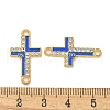Alloy Blue Enamel Connector Charms ENAM-S003-02H-3