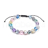Synthetic Moonstone Round Beads Bracelets BJEW-TA00636-2