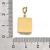 Rectangle 304 Stainless Steel Pendant Decorations STAS-H202-36G-3