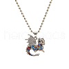 Alloy Colorful Rhinestone Pendant Necklaces for Kid FS-WG8D677-06-2