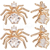 Beebeecraft 8Pcs Brass Micro Pave Clear Cubic Zirconia Pendants KK-BBC0015-56-1