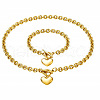 Heart Stainless Steel Pendant Necklaces & Charm Bracelets Sets FS-WG8EF15-02-3