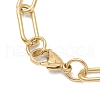 304 Stainless Steel Paperclip Chains Bracelets BJEW-I293-09G-2