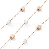 Handmade Brass & Glass Bead Chains CHC-L051-07KCG-03-1