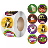 500Pcs Round Halloween Stickers X-AJEW-S090-03B-1