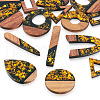  20Pcs 10 Styles Resin & White Wood Pendants RESI-TA0002-67B-2