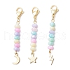 3Pcs 304 Stainless Steel with Dyed Natural Freshwater Shell Bead Pendant Decoration HJEW-JM03187-01-1