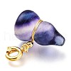 Carved Natural Fluorite Pendants X-G-J387-81-3