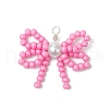 Handmade Glass Seed Beaded Pendants PALLOY-MZ00768-04-1