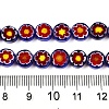 Handmade Millefiori Glass Beads Strands LAMP-N024-21-4