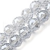 Transparent Electroplate Glass Beads Strands EGLA-N002-34E-F03-1