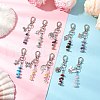 Natural & Synthetic Gemstone Chip Beaded Pendant Decorations HJEW-JM03265-1