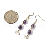 304 Stainless Steel & Natural Amethyst EJEW-JE06078-3