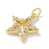 Rack Plating Brass Micro Pave Cubic Zirconia Pendants KK-Z039-23G-2