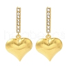 Ion Plating(IP) Stainless Steel Inlay Rhinestone Stud Earrings for Women EJEW-M024-06B-G-1