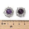 Brass Pave Natural Amethyst Multi-Strand Links KK-D366-01P-L-3