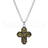 Easter Cross Alloy Pendant Necklaces FS-WG0ACD3-01-5