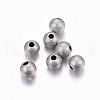 304 Stainless Steel Textured Beads STAS-F174-32P-C-1