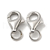 Anti-Tarnish Rhodium Plated 925 Sterling Silver Lobster Claw Clasps STER-K167-074C-P-4
