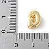 Brass Micro Pave Clear Cubic Zirconia Initial Multi-strand Links KK-S520-01G-07-3