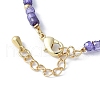 Faceted Rondelle Cubic Zirconia Beaded Bracelet Making KK-F892-25G-3
