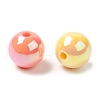 UV Plating Rainbow Iridescent Acrylic Beads PACR-K003-02B-4