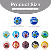 Yilisi 200Pcs 10 Colors Round Millefiori Glass Beads LK-YS0001-01-4