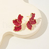 Flower Alloy Enamel Stud Earrings FS-WG50345-03-1