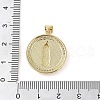 Brass Micro Pave Clear Cubic Zirconia Pendants KK-Q813-16G-G-3