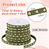   12 Rolls 12 Colors Faux Suede Cord LW-PH0002-33B-2
