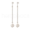 Brass Rhinestone Strass Chains Dangle Stud Earrings EJEW-TA00195-1