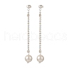 Brass Rhinstone Strass Chains Dangle Stud Earrings EJEW-TA00195-1