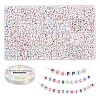 DIY Flat Round Acrylic Beads Stretch Bracelets Making Kits DIY-YW0011-69-1