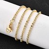 2MM Brass Round Link Chain Necklaces NJEW-M108-19G-5