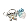 26Pcs Transparent Epoxy Resin & Transparent Acrylic & Faux Suede Tassel Keychain KEYC-JKC01202-04-3