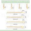 Unicraftale 40Pcs 4 Styles 304 Stainless Steel Chain Extender STAS-UN0060-89-3