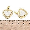 Brass Micro Pave Clear Cubic Zirconia Pendants KK-L213-012G-3