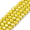 Electroplate Glass Beads Strands EGLA-A044-P8mm-B04-1