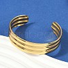 304 Stainless Steel Cuff Bangles for Women BJEW-Z097-02G-3