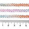 Transparent Painted Glass Beads Strands X1-DGLA-A034-T3mm-A19-3