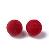 Flocky Acrylic Beads OACR-L011-E-06-2