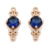 Brass Pave Faceted Glass Connector Charms FIND-T070-03C-1