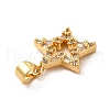 Rack Plating Brass Micro Pave Cubic Zirconia Pendants KK-E072-08G-3