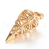 Hollow Brass Cone Cage Pendants KK-E671-27-2