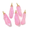 Electroplated Raw Rough Natural Quartz Crystal Big Pendants G-A229-02G-05-1