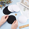 BENECREAT 8Pcs 2 Colors EVA Cloth Round Fascinator Hat Base for Millinery Magic AJEW-BC0007-70-3