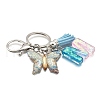 26Pcs Transparent Epoxy Resin & Transparent Acrylic & Faux Suede Tassel Keychain KEYC-JKC01202-13-3