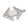 304 Stainless Steel Pendants STAS-S174-28P-2